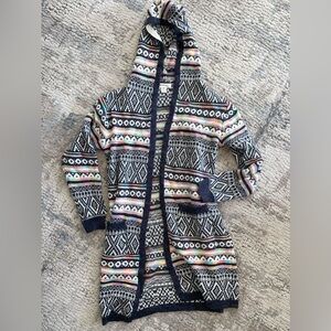Monteau hooded cardigan sweater size small